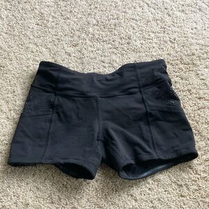 Lululemon black shorts size 4 with pockets!